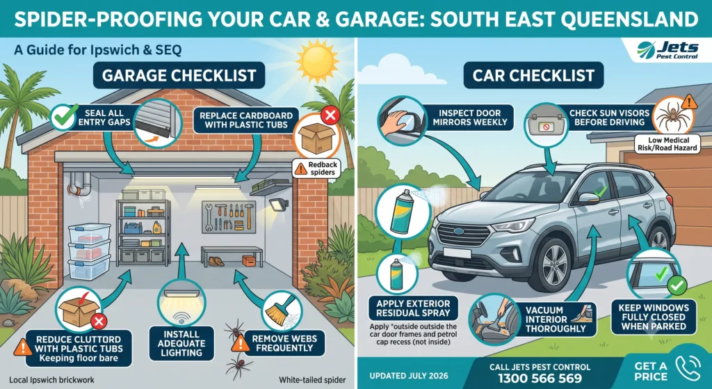 How to Spider-Proof Your Car and Garage in South East Queensland